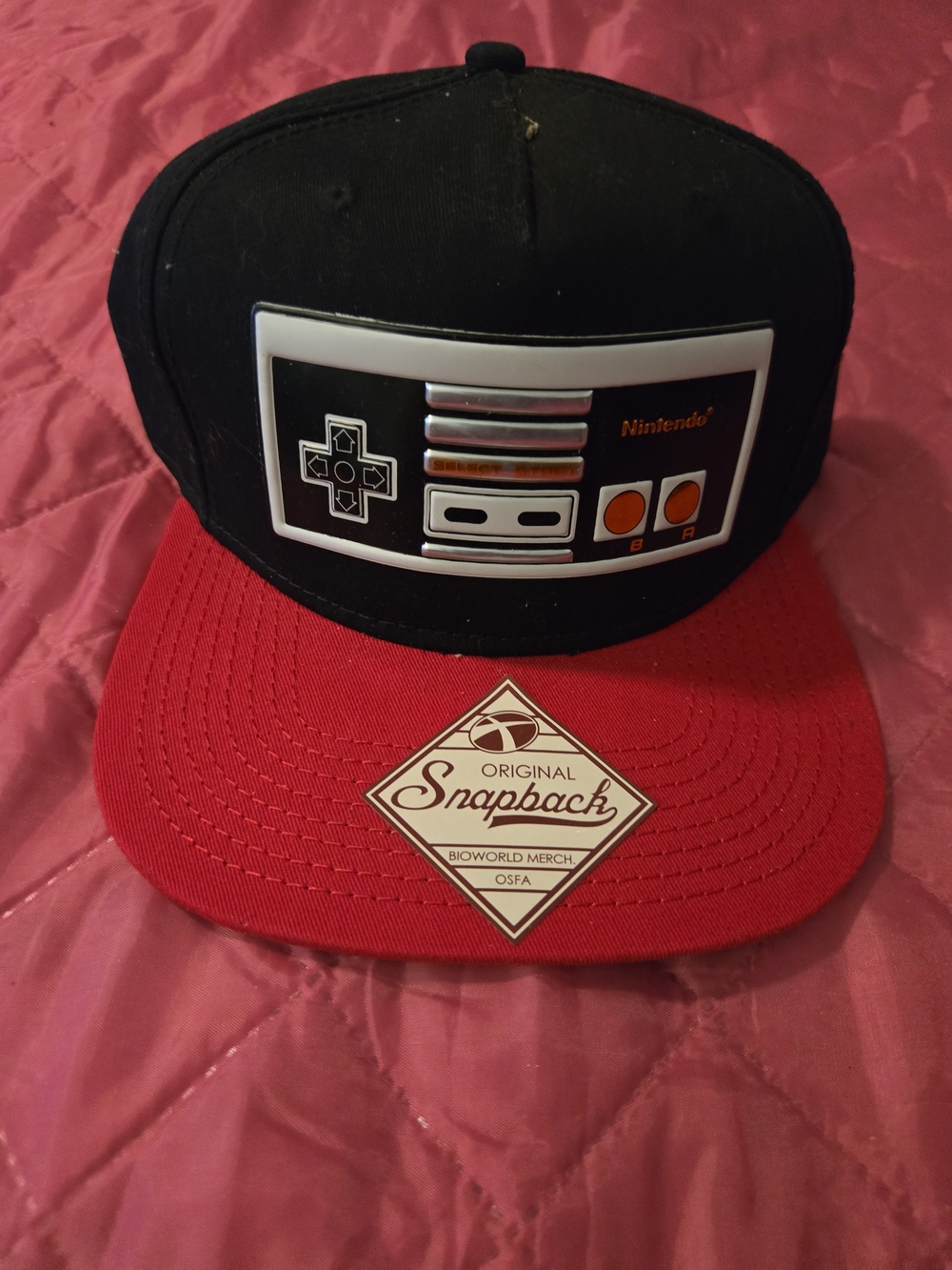 Nintendo Black and Red Classic Controller Snapback Hat